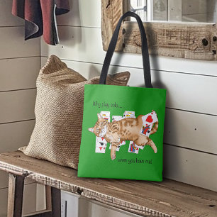 Lustige Einsiedlerkarte Orange Tabby-Kat Spielkart