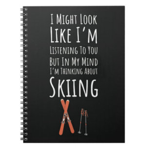 Lustige einzigartige Geschenke für Skifahrer Skifa Notizblock