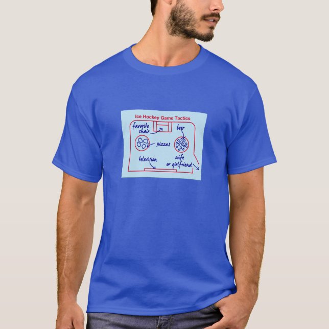 Lustige Eis-Hockeyspieltaktiken, T-Shirt (Vorderseite)