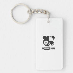Lustige Eisbärenmalerei für Tierliebhaber Schlüsselanhänger