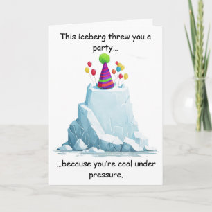 Lustige Eisberg-Geburtstags-Humor-Party-Design Karte