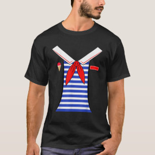 Lustige Eisdiele Kugeln Ahoy Kostüm Männer Frau T-Shirt