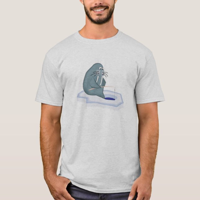 lustige Eisfischer T-Shirt (Vorderseite)