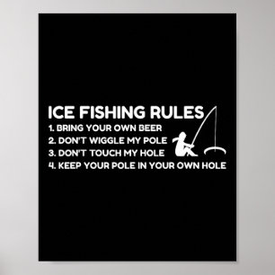 Lustige Eisfischregeln  Poster
