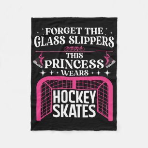 Lustige Eishockey-Kunst für Frauen Mädchen Eishock Fleecedecke