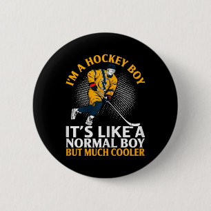 Lustige Eishockeybekleidung für Eishockeyspieler T Button