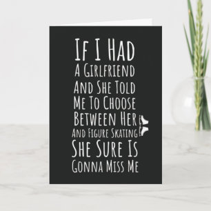 Lustige Eiskunstlaufkarten für ihn Männer Teenager Karte