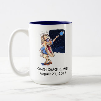 Lustige Eklipse-Tasse - 15 Unze Zweifarbige Tasse