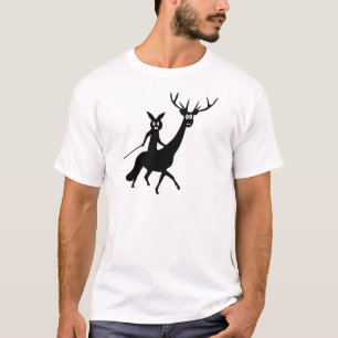 lustige Elch- und Häschenikone T-Shirt