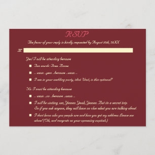 Lustige elegante personalisierte Hochzeits-RSVP-Ei Einladung