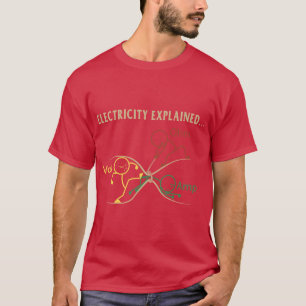 Lustige Elektrizität Erklärt Physik Familie T-Shirt