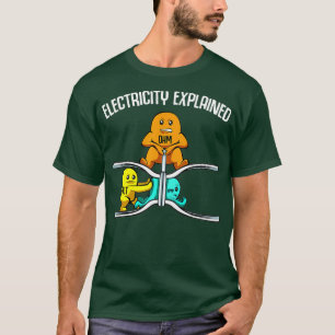 Lustige Elektrizität Erklärter Physiklehrer Nerd T-Shirt