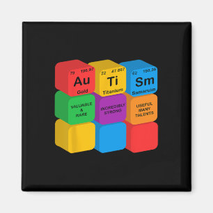 Lustige Elemente des Autismus-Bewusstseins Periode Magnet