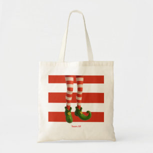 Lustige Elf-Beine Nordpol-Spaß Weihnachts-Traget Tragetasche