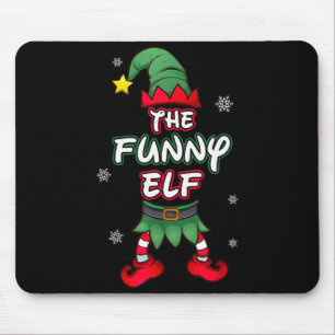 Lustige Elf Weihnachts-Pyjamas Pjs passende Famili Mousepad