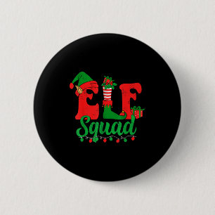Lustige Elfen-Truppe Weihnachtsmannmütze Familie p Button