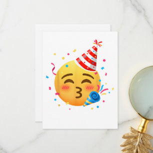 Lustige Emoticon-Party Dankeskarte