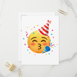 Lustige Emoticon-Party Einladungspostkarte