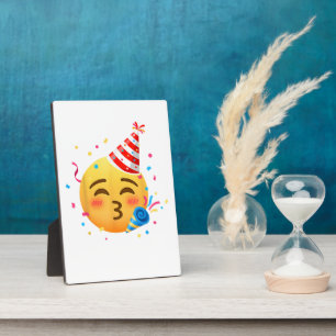 Lustige Emoticon-Party Fotoplatte