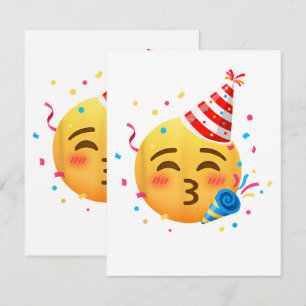 Lustige Emoticon-Party Karte