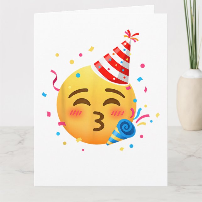 Lustige Emoticon-Party Karte (Vorderseite)