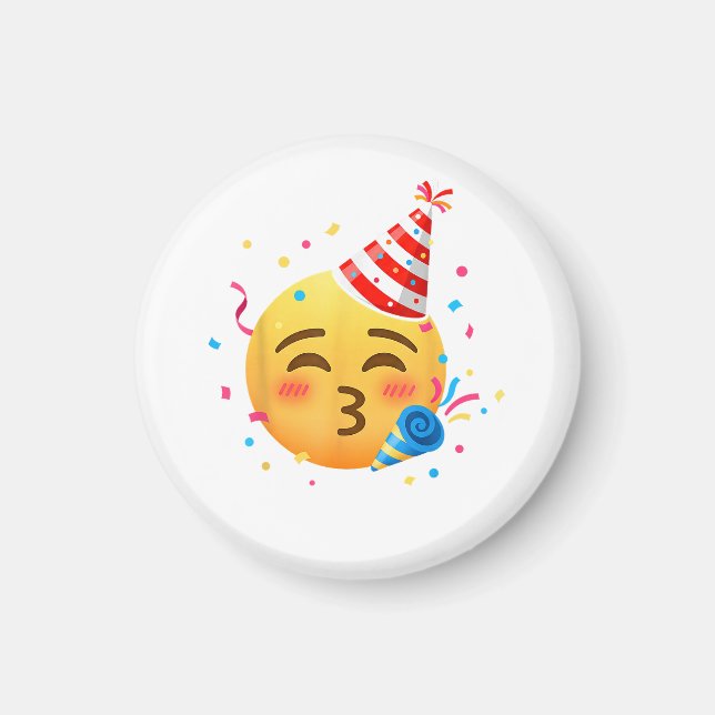 Lustige Emoticon-Party Magnet (Vorne)