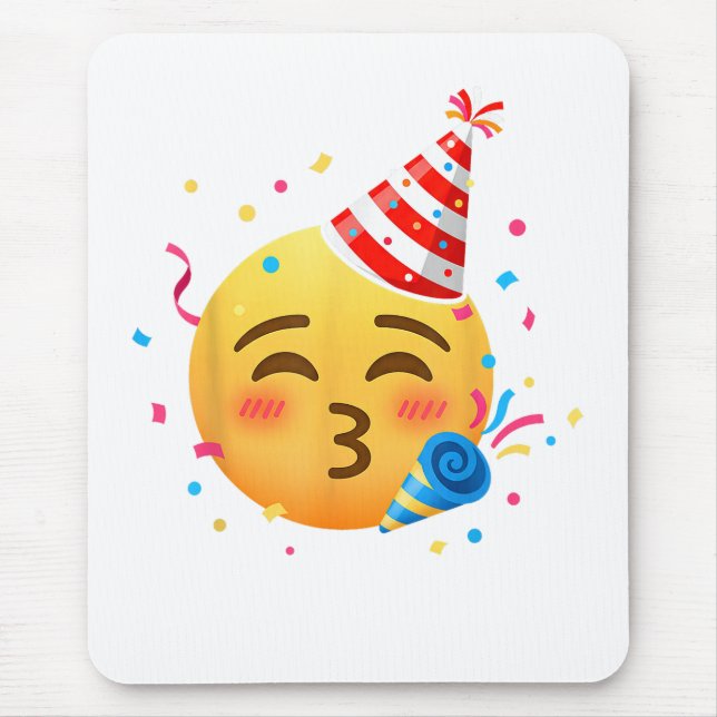 Lustige Emoticon-Party Mousepad (Vorne)