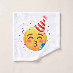 Lustige Emoticon-Party Waschlappen
