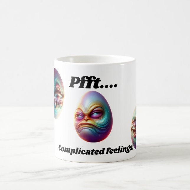 lustige emotionale Tasse vier Gesichter Design ein (Mittel)