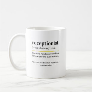 Lustige Empfangsmitarbeiter-Definition Geschenk Kaffeetasse