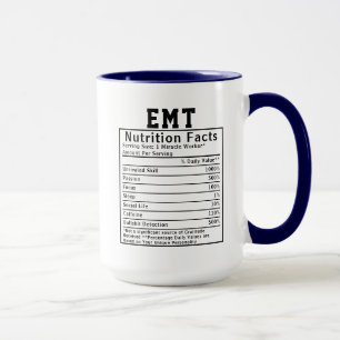 Lustige EMT-Ernährungsfakten Paramedics Notfall Tasse
