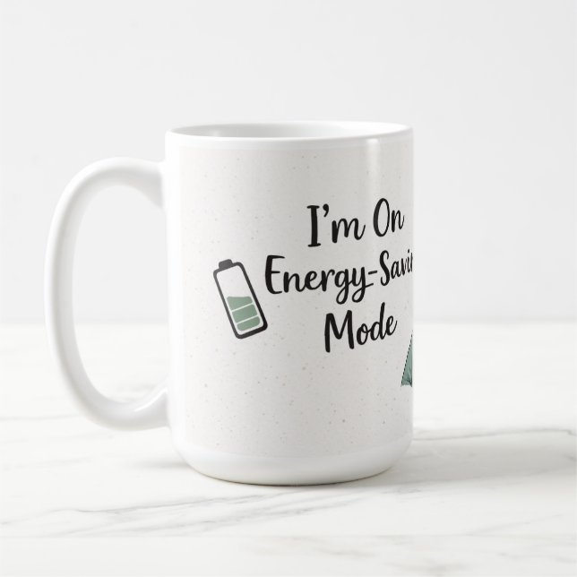 Lustige Energiespartasse Kaffeetasse (Links)