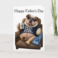 LUSTIGE ENGLISCHE BULLDOGGE VATERSTAG