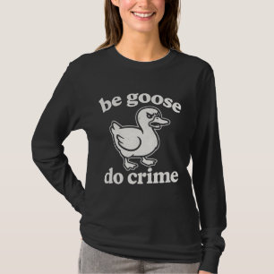 Lustige Ente Begeht Verbrechen Chaos Ente DesignTo T-Shirt