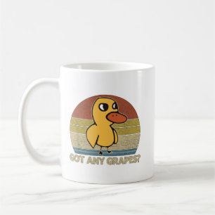 Lustige Ente Hat ein paar Trauben Grafik Sommer Hu Kaffeetasse