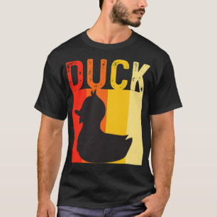 lustige Ente Retro Vintage tierische Kunst Schokol T-Shirt