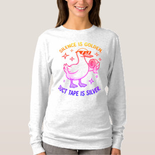Lustige Ente Schweigen ist Gold T-Shirt