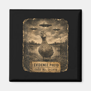 Lustige Ente UFO-Beweisfoto Außerirdischer Humor  Magnet