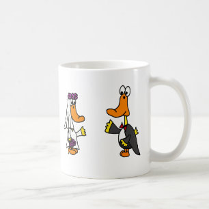 Lustige Enten Braut und Tasse