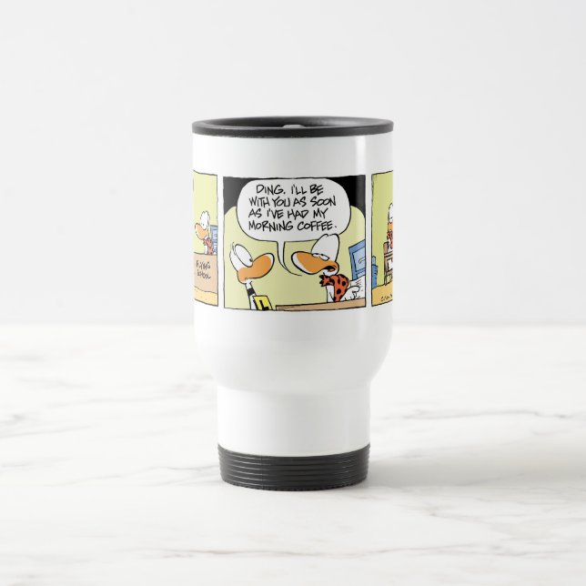 Lustige Enten-Cartoon-Kaffee-Tasse Reisebecher (Mittel)