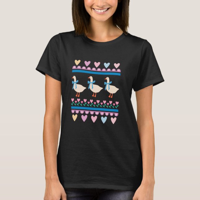 Lustige Enten Design T-Shirt (Vorderseite)