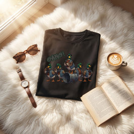 Lustige Enten-Gang Cartoon-Design T-Shirt