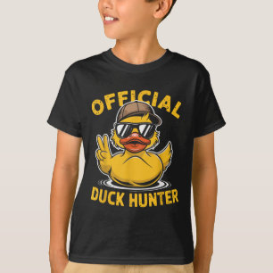 Lustige Enten-Kreuzfahrt-Boot-Jagdtrupp-Gummiente  T-Shirt