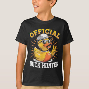 Lustige Enten-Kreuzfahrt-Boot-Jagdtrupp-Gummiente T-Shirt