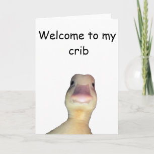 Lustige Enten-Meme – „Willkommen in meiner Bude“ S Karte