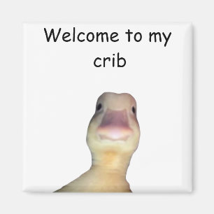 Lustige Enten-Meme – „Willkommen in meiner Bude“ S Magnet