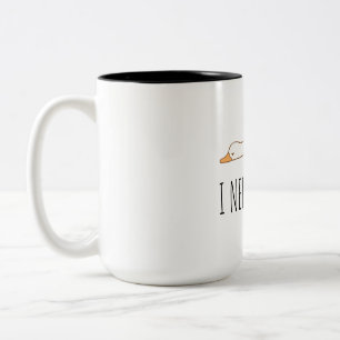 Lustige Enten-Tasse   "Ich brauche Mama" Süße Baby Zweifarbige Tasse