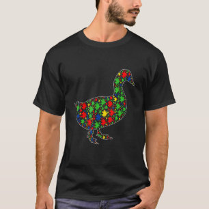 Lustige Enten-Tiere Puzzle-Teile Autismus-Bewussts T-Shirt