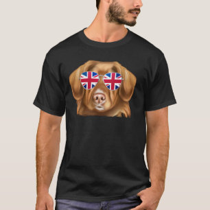 Lustige Enten-Tolling-Retriever-Hund Vereinigtes K T-Shirt