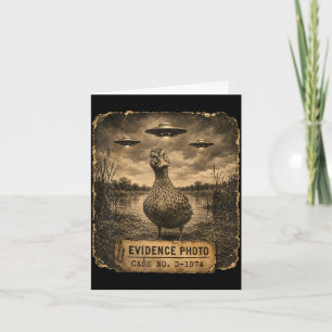Lustige Enten-UFO-Beweisfoto-Alien-Humor Karte